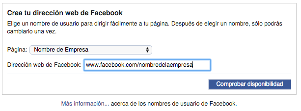 Nombre de tu página de facebook