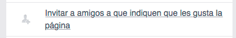 Invitar a amigos a que indiquen que les gusta la página