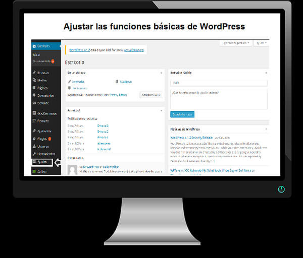 Ajustar las funciones básicas de WordPress