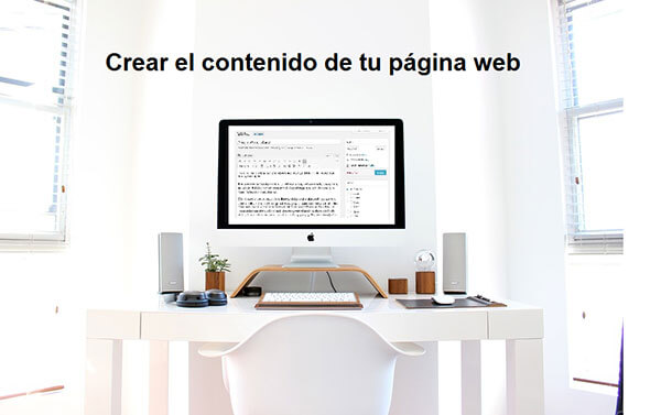 Crear el contenido de tu página web