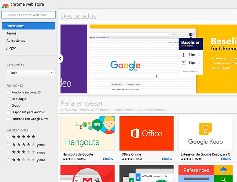 Mejores extensiones chrome para diseñadores web