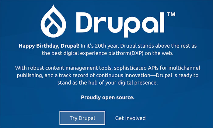 Historia de Drupal