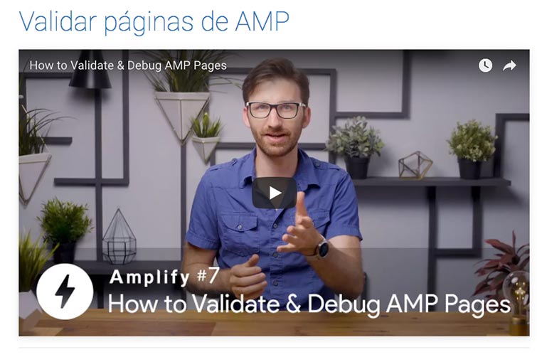 Validar página AMP