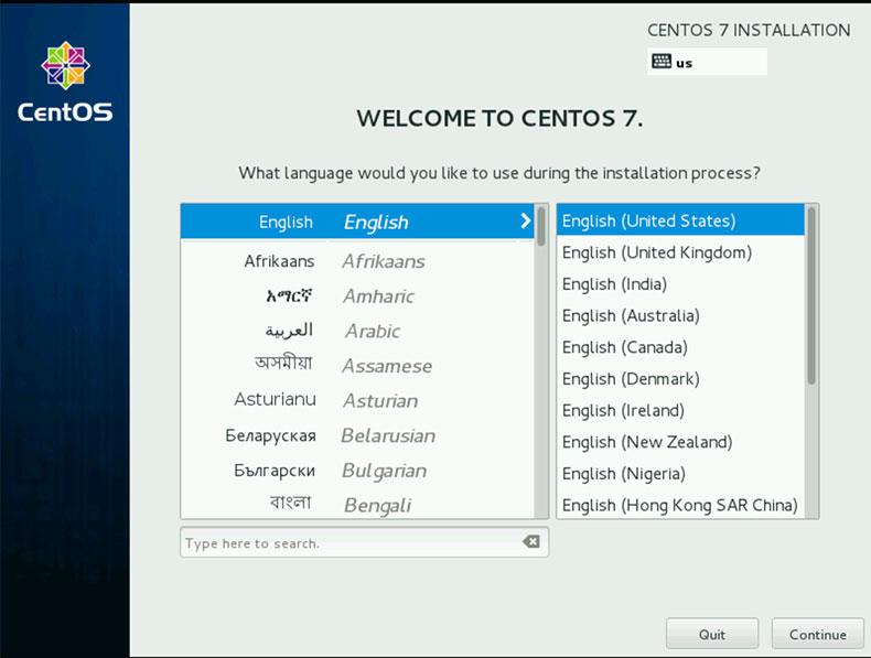 Instalación de Centos Server