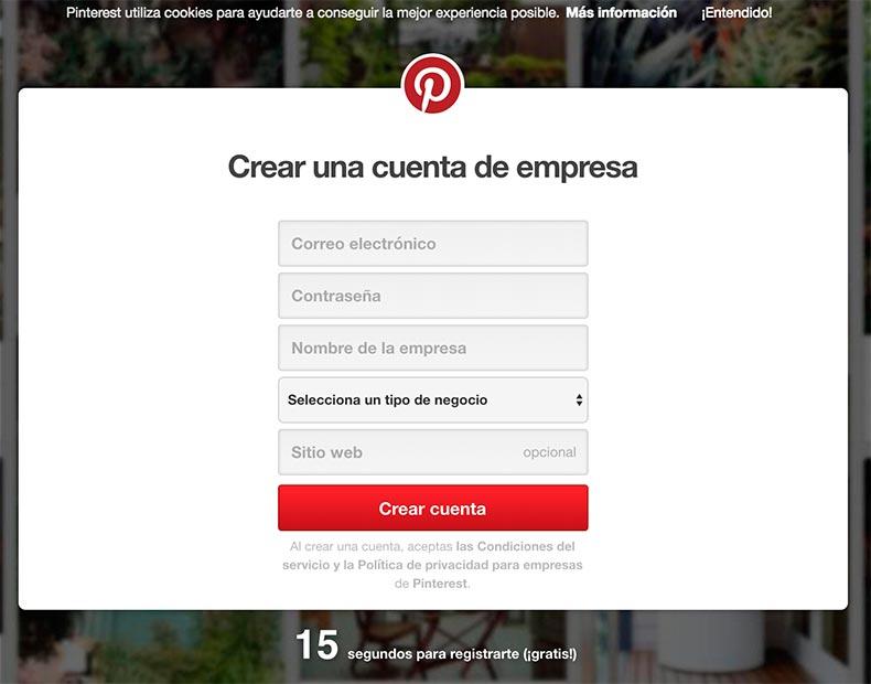 Cuenta Pinterest de Empresa