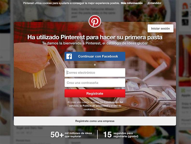 Cuenta Pinterest en español