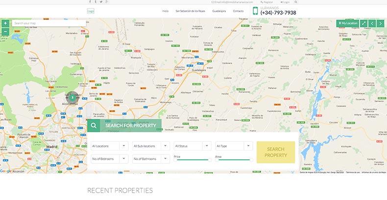 Mapa web inmobiliaria