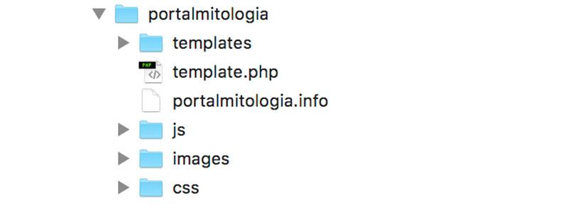 Archivo info plantilla Drupal